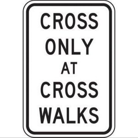 Accuform BICYCLE  PEDESTRIAN SIGN CROSS FRR458DP FRR458DP